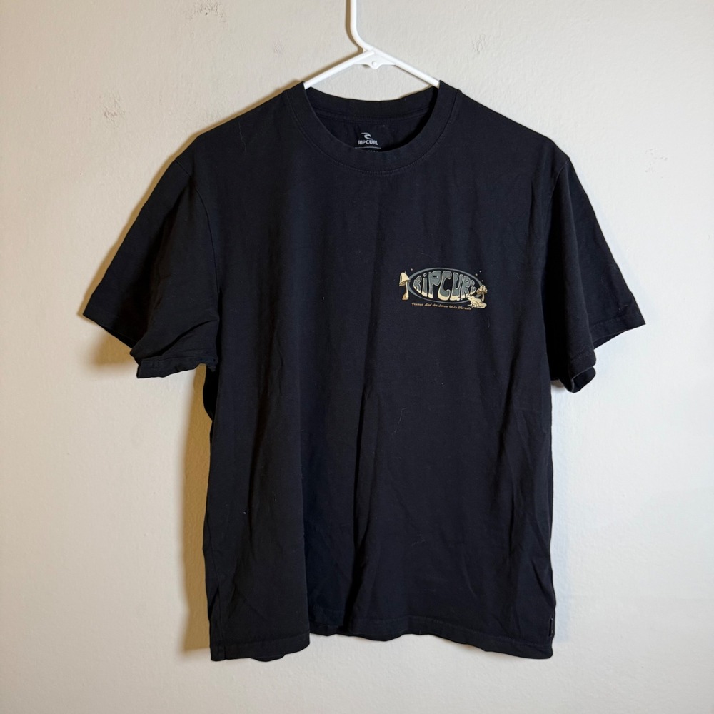 Rip Curl Mens Black Mason Sevenβ Mile Miracle Graphic T-Shirt Relaxed Fit Large